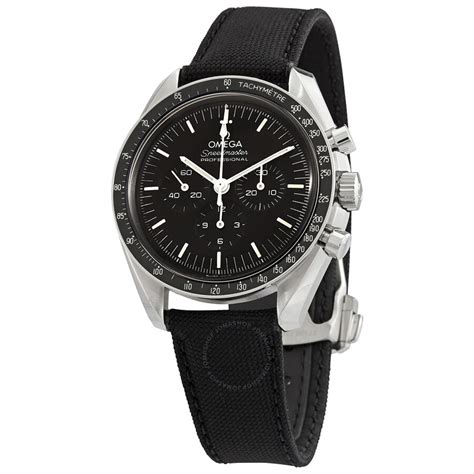 speedmaster chronograph hand wind black dial men's watch